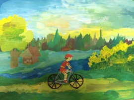 Весёлая прогулка
Сидорец Анна, 9 лет, Россия